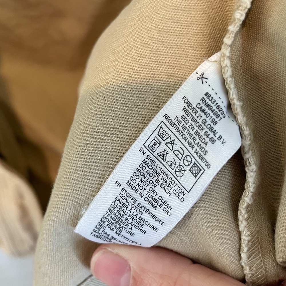 Forever 21 Tan Cargo Utility Jacket Women’s Size Small - Picture 8 of 10